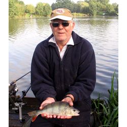 Terry Allen with a specimen Perch